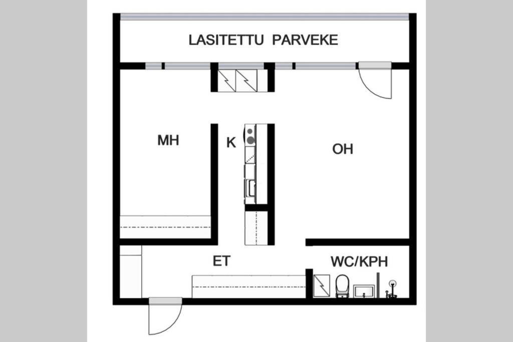 Huoneisto Scandinavian 2-rooms Perfect Town Location Helsinki