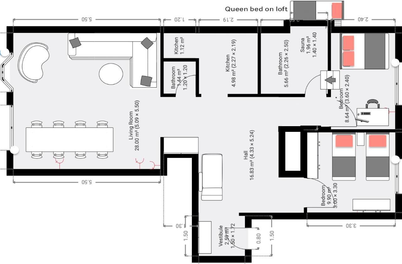 Luxury Design Gem In Center With Sauna And Workspace *