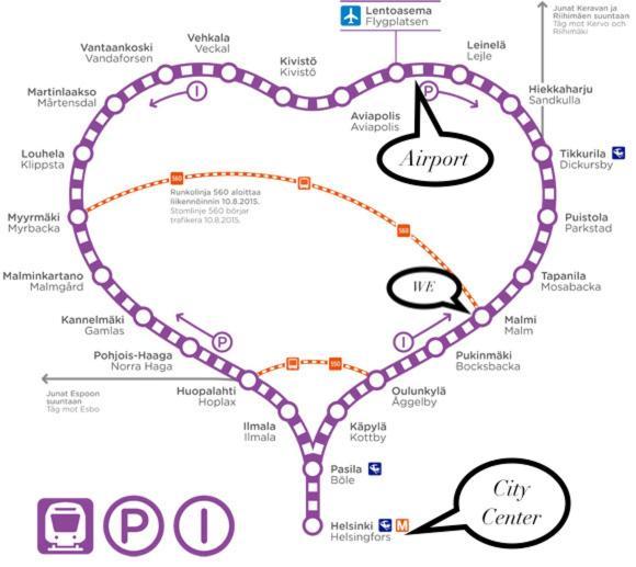 In And Super Easy To Airport And Center And A Private Free Parking Huoneisto Helsinki